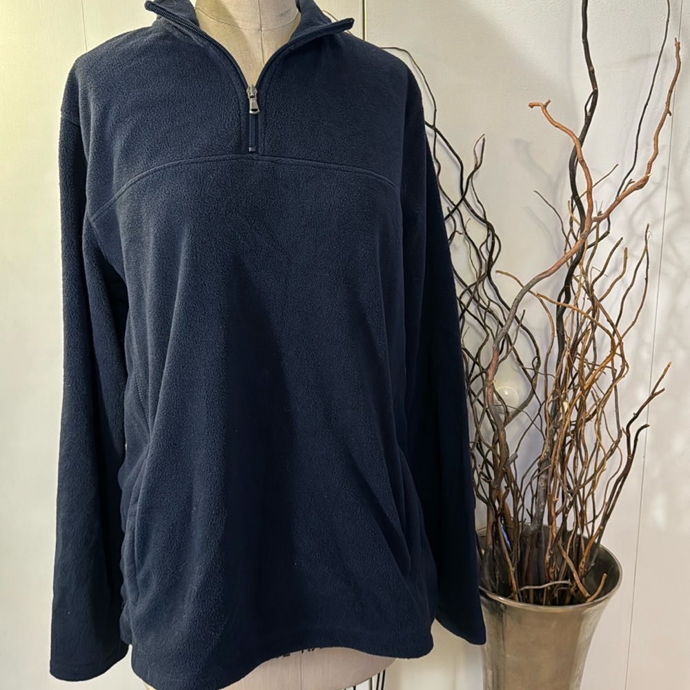 Croft & Barrow Fleece long sleeve 1/4 zip navy sweatshirt